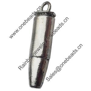 Pendant Zinc Alloy Jewelry Findings Lead-free, 9x34mm, Sold by Bag