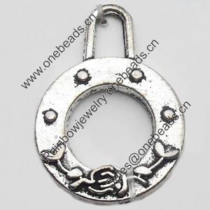 Pendant Zinc Alloy Jewelry Findings Lead-free, 17x23mm, Sold by Bag