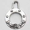 Pendant Zinc Alloy Jewelry Findings Lead-free, 17x23mm, Sold by Bag