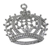 Pendant, Zinc Alloy Jewelry Findings, Crown 38x38mm, Sold by Bag