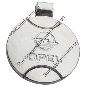 Pendant Zinc Alloy Jewelry Findings Lead-free, 34x41mm, Sold by Bag
