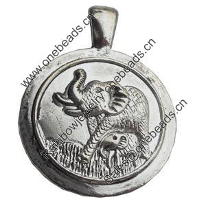 Pendant Zinc Alloy Jewelry Findings Lead-free, 36x48mm, Sold by Bag