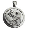 Pendant Zinc Alloy Jewelry Findings Lead-free, 36x48mm, Sold by Bag