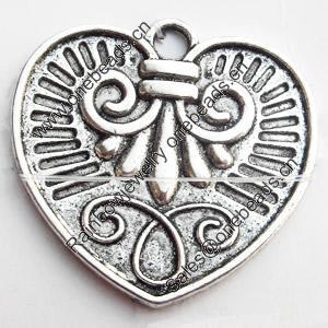 Pendant Zinc Alloy Jewelry Findings Lead-free, 39x37mm, Sold by Bag