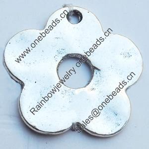 Pendant Zinc Alloy Jewelry Findings Lead-free, Flower, 25x24mm, Sold by Bag