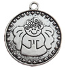 Pendant Zinc Alloy Jewelry Findings Lead-free, 27x32mm, Sold by Bag