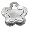 Pendant, Zinc Alloy Jewelry Findings, Flower 25x25mm, Sold by Bag