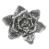 Pendant, Zinc Alloy Jewelry Findings, Flower 30x26mm, Sold by Bag
