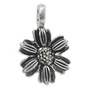 Pendant, Zinc Alloy Jewelry Findings, Flower 16x25mm, Sold by Bag