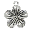 Pendant, Zinc Alloy Jewelry Findings, Flower 19x23mm, Sold by Bag