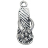 Pendant, Zinc Alloy Jewelry Findings, Shoes 9x25mm, Sold by Bag