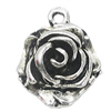Pendant, Zinc Alloy Jewelry Findings, Flower 15x17mm, Sold by Bag