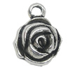 Pendant, Zinc Alloy Jewelry Findings, Flower 15x20mm, Sold by Bag