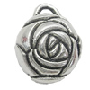 Pendant, Zinc Alloy Jewelry Findings, Flower 16x20mm, Sold by Bag