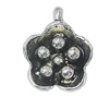 Pendant, Zinc Alloy Jewelry Findings, Flower 11x15mm, Sold by Bag