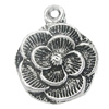 Pendant, Zinc Alloy Jewelry Findings, Flower 16x20mm, Sold by Bag