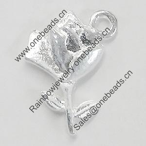 Pendant, Zinc Alloy Jewelry Findings, Heart 12x15mm, Sold by Bag