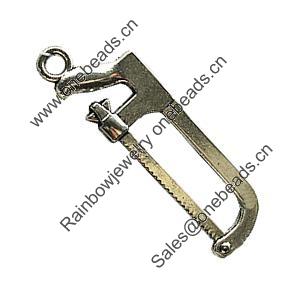 Pendant Zinc Alloy Jewelry Findings Lead-free, 19x68mm Hole:5mm, Sold by Bag