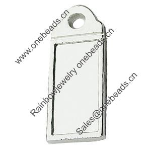 Pendant Zinc Alloy Jewelry Findings Lead-free, 10x25mm Hole:3mm, Sold by Bag