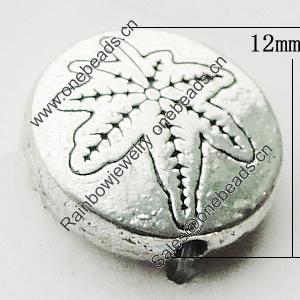 Pendant Zinc Alloy Jewelry Findings Lead-free, Square 12mm Hole:1mm, Sold by Bag