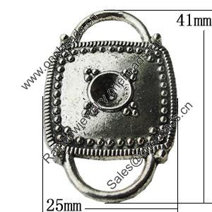 Connectors Zinc Alloy Jewelry Findings Lead-free, 25x41mm Hole:7mm, Sold by Bag  