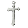 Pendant Zinc Alloy Jewelry Findings Lead-free, Cross 14x28mm Hole:1.5mm, Sold by Bag