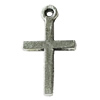 Pendant Zinc Alloy Jewelry Findings Lead-free, Cross 10x18mm Hole:1mm, Sold by Bag