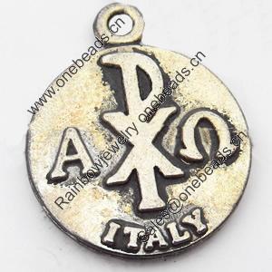 Pendant, Zinc Alloy Jewelry Findings, 18x22mm, Sold by Bag