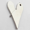 Pendant, Zinc Alloy Jewelry Findings, Heart, 16x25mm, Sold by Bag