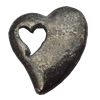 Pendant, Zinc Alloy Jewelry Findings, Heart, 10x11mm, Sold by Bag