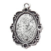 Zinc Alloy Pendant Settings, 16x23mm, Sold by Bag