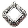 Zinc Alloy Pendant Settings, 47x52mm, Sold by Bag