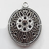 Zinc Alloy Pendant Settings, 32x45mm Hole:4mm, Sold by Bag