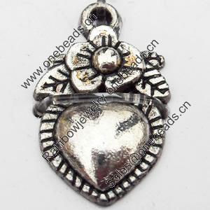 Pendant, Zinc Alloy Jewelry Findings, 11x18mm, Sold by Bag