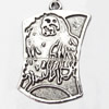 Pendant, Zinc Alloy Jewelry Findings, 22x32mm, Sold by Bag