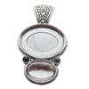 Pendant Zinc Alloy Jewelry Findings Lead-free, 34x57mm, Sold by Bag