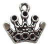 Pendant Zinc Alloy Jewelry Findings Lead-free, Crown 13x12mm Hole:1.5mm, Sold by Bag