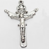 Pendant, Zinc Alloy Jewelry Findings, Cross, 24x34mm, Sold by Bag