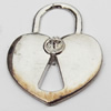 Pendant, Zinc Alloy Jewelry Findings, Heart, 21x27mm, Sold by Bag