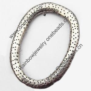 Donut, Zinc Alloy Jewelry Findings, O:24x32mm I:17x24mm, Sold by Bag