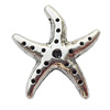 Pendant Zinc Alloy Jewelry Findings Lead-free, Star 24x26mm Hole:1.5mm, Sold by Bag