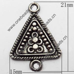 Connector, Zinc Alloy Jewelry Findings, 15x21mm, Sold by Bag
