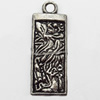 Pendant, Zinc Alloy Jewelry Findings, 11x29mm, Sold by Bag