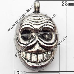 Pendant, Zinc Alloy Jewelry Findings, 15x23mm, Sold by Bag
