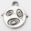 Pendant, Zinc Alloy Jewelry Findings, 15x18mm, Sold by Bag