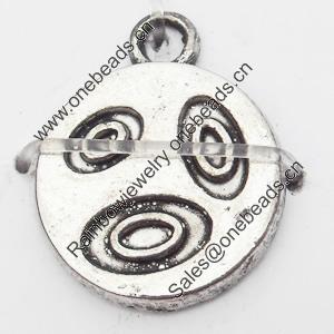 Pendant, Zinc Alloy Jewelry Findings, 15x18mm, Sold by Bag