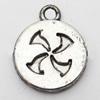 Pendant, Zinc Alloy Jewelry Findings, 15x18mm, Sold by Bag