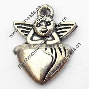 Pendant, Zinc Alloy Jewelry Findings, 14x18mm, Sold by Bag