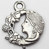 Pendant, Zinc Alloy Jewelry Findings, 14x17mm, Sold by Bag