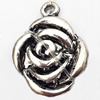 Pendant, Zinc Alloy Jewelry Findings, Flower, 20x27mm, Sold by Bag